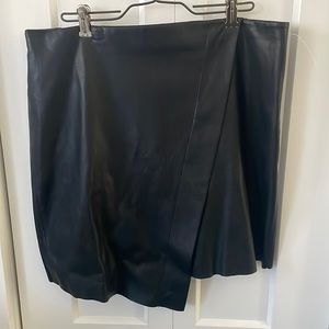 Zara Faux Leather Black Skirt